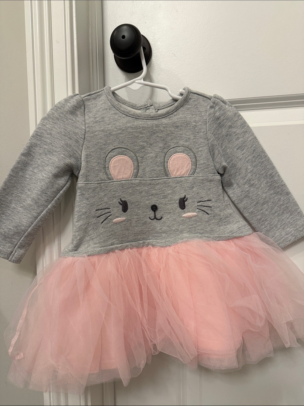 Gymboree Gray and Pink Mouse Tutu Dress